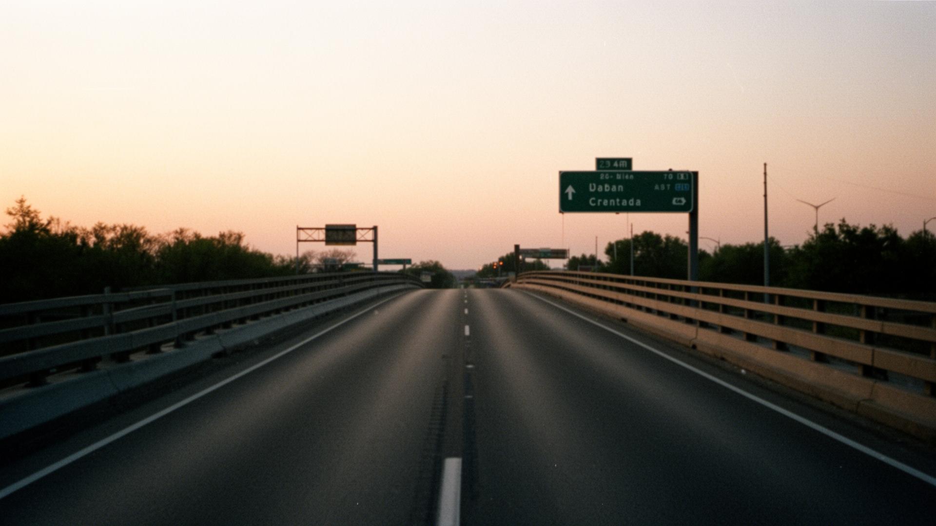 Soft Kansas City road scene suggesting the Kansas and Missouri state-line choice